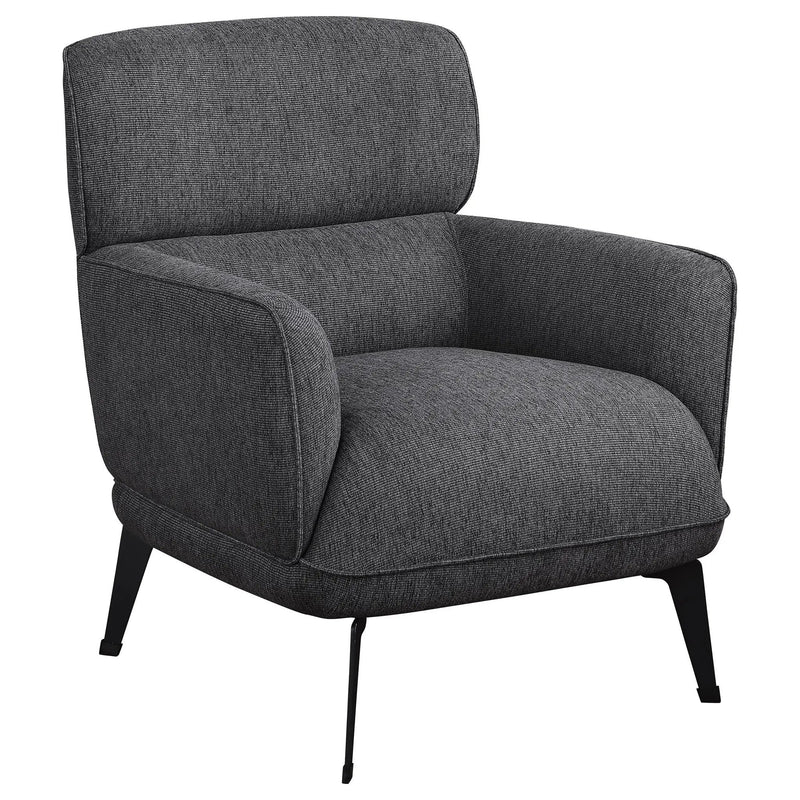 Andrea Upholstered Crescent Arm Accent Chair Grey by Unique Piece Furniture