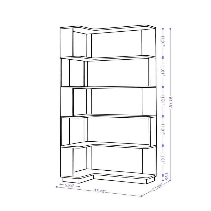 L-Shaped Corner Bookshelf by HouseOfZazla