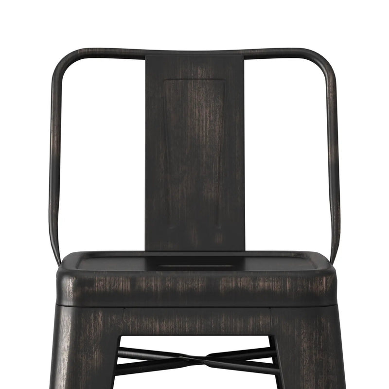 Rayne - Curved Back Metal Stool (Set of 2) by Unique Piece Furniture