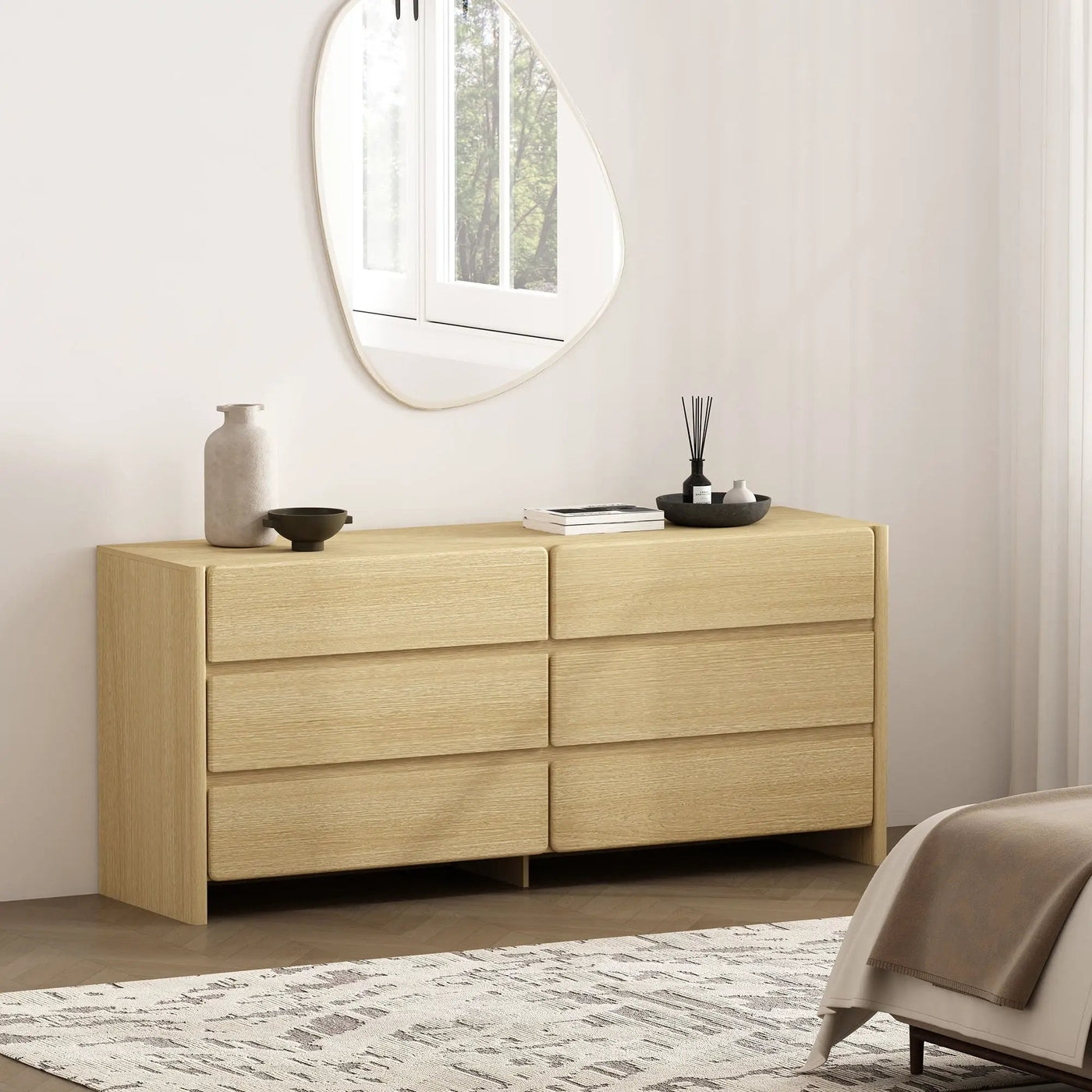 Linda - Double Wide Dresser With 6 Drawers by HouseOfZazla