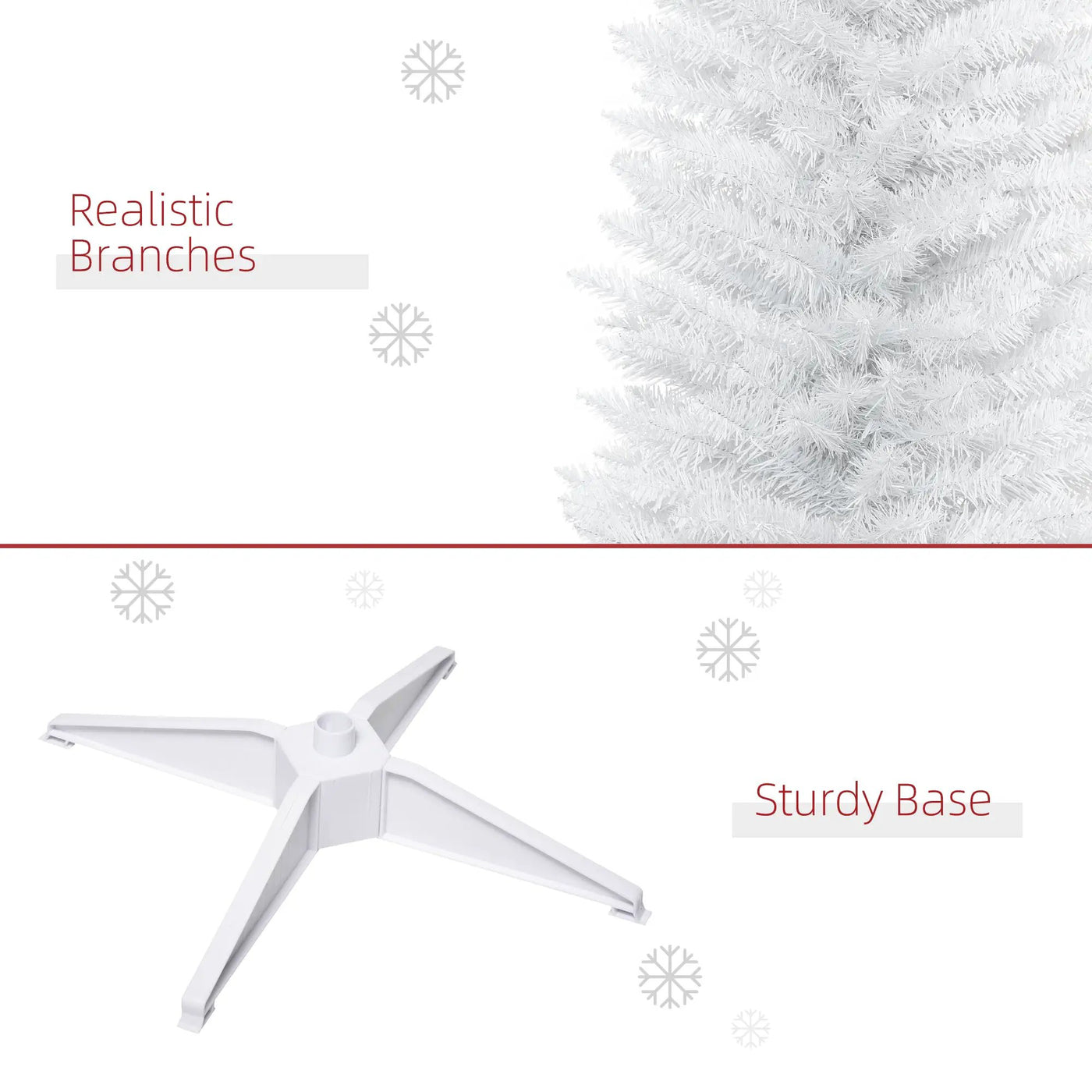 HOMCOM 7' Artificial Pencil Christmas Tree by HouseOfZazla