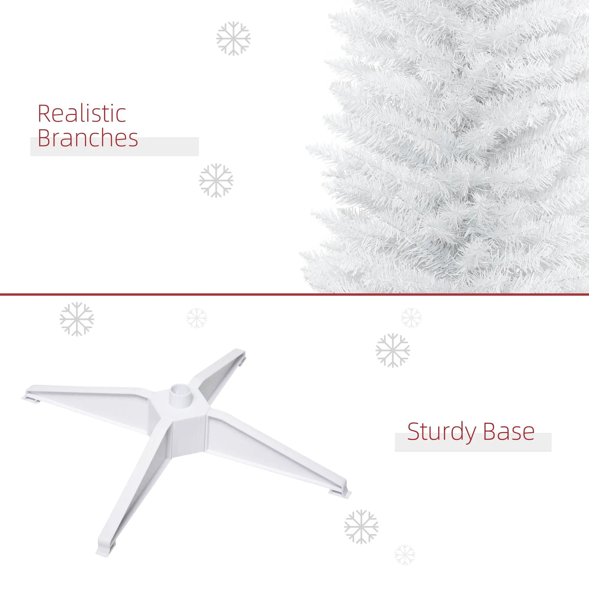 HOMCOM 7' Artificial Pencil Christmas Tree by HouseOfZazla