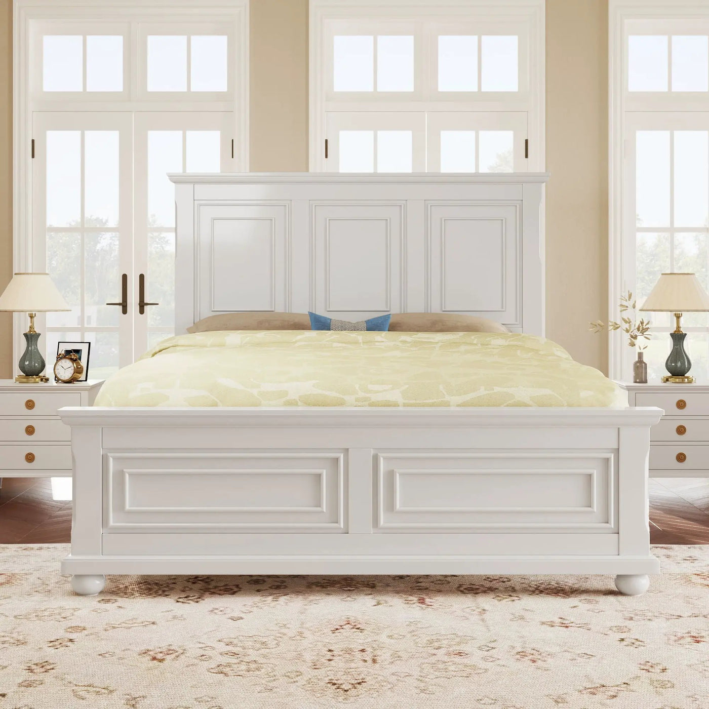 Vintage Tall Headboard Bed by HouseOfZazla