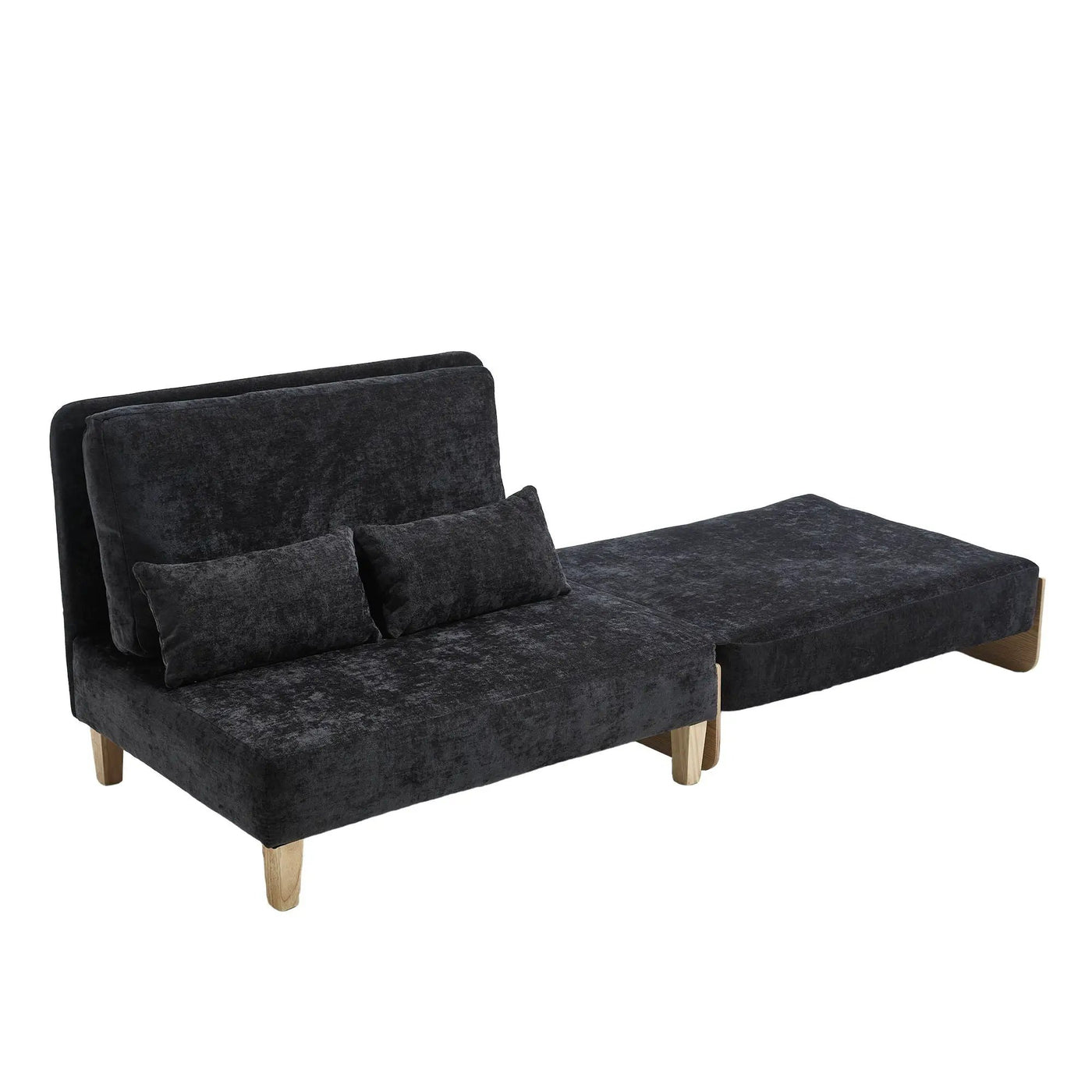 Mid Century Modern Foldable Sofa Bed, 3 In 1 Convertible Sleeper With 3 Pillows by HouseOfZazla