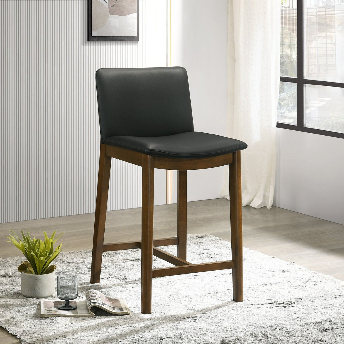 Mid-Century Counter Chair with Full-Back Comfort - Black or Yellow, photo 11 of 12