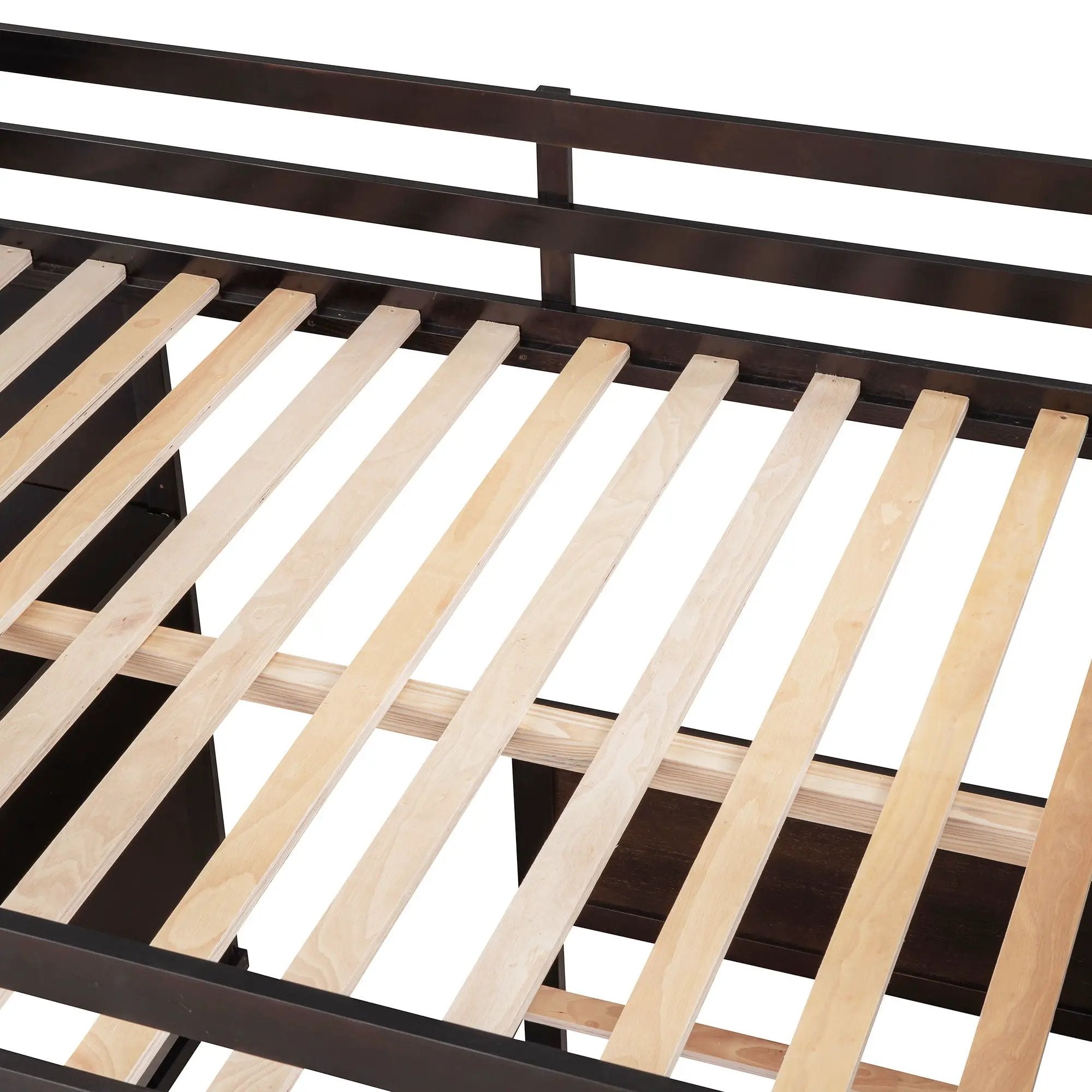 Loft Bed With A Twin Size Standalone Bed, Shelves, Desk, And Wardrobe by HouseOfZazla