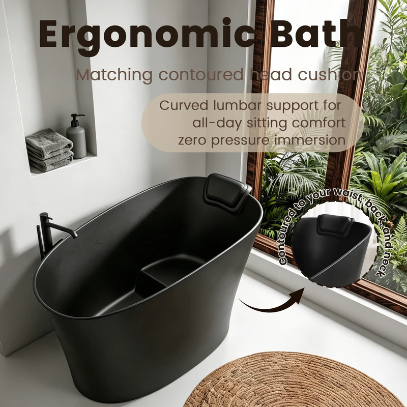 51" Solid Surface Oval Freestanding Bathtub by HouseOfZazla