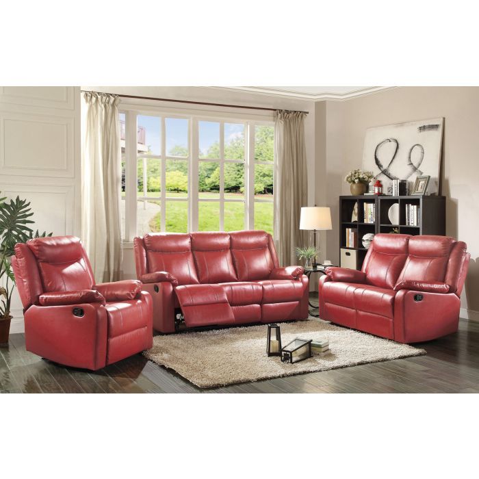 Reclining Loveseat with PU Upholstery - Dark Brown or Red, photo 9 of 10