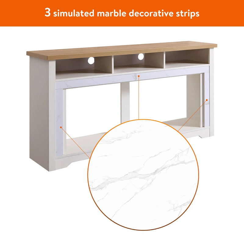 70 Inch Fireplace TV Stand for TVs up to 70" with 60" Smart Electric Fireplace by HouseOfZazla