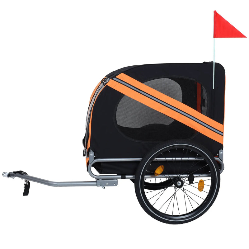 Large Folding Bike Trailer for Dogs – 66Lb Capacity All-Terrain Pet Carrier by HouseOfZazla