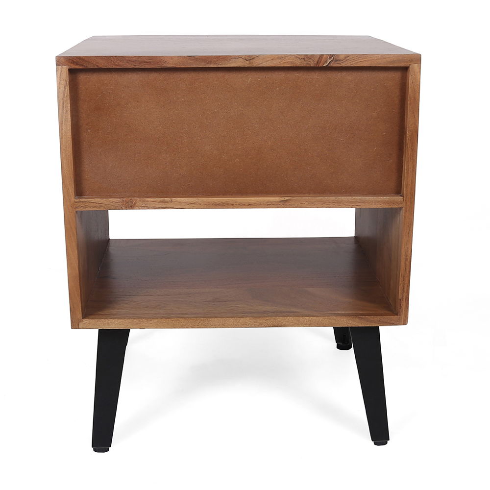 Asther - Bedside Table - Natural Wood / Brown by HouseOfZazla