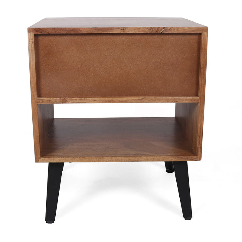 Asther - Bedside Table - Natural Wood / Brown by HouseOfZazla