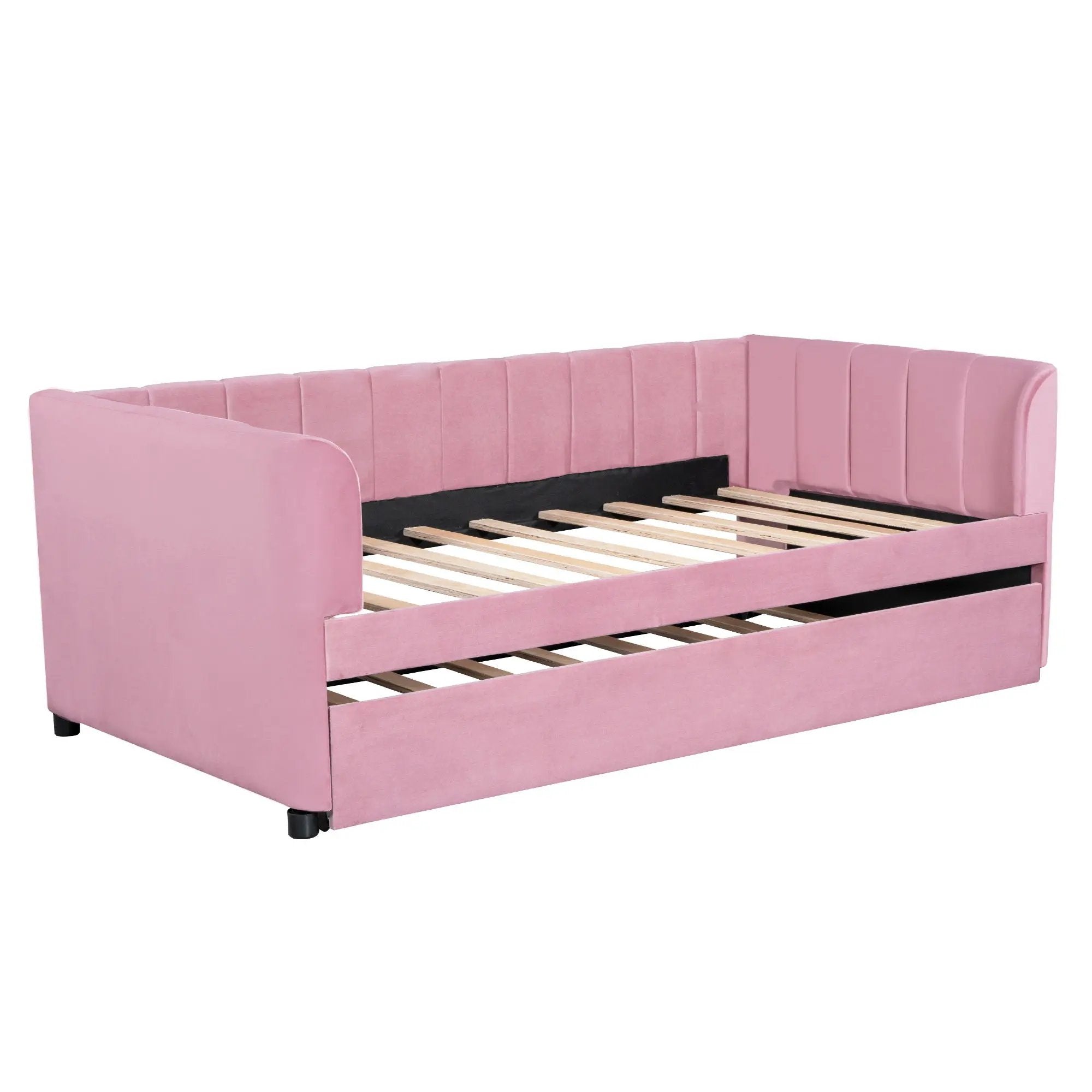 Upholstered Daybed With Ergonomic Design Backrest by HouseOfZazla