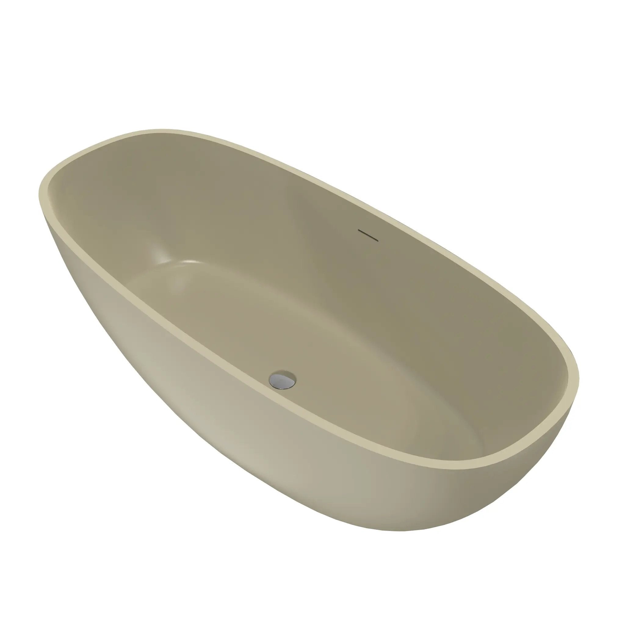66.9 Inch Freestanding Solid Surface Soaking Bathtub by HouseOfZazla