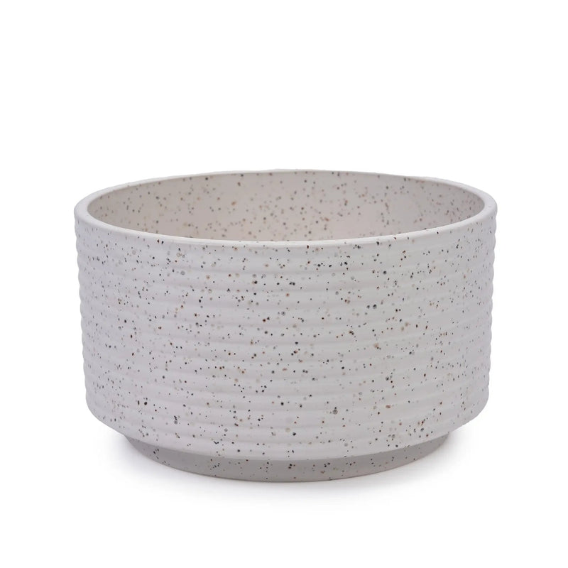 2 Pieces Ceramic Flowerpot Set, Milk White by HouseOfZazla