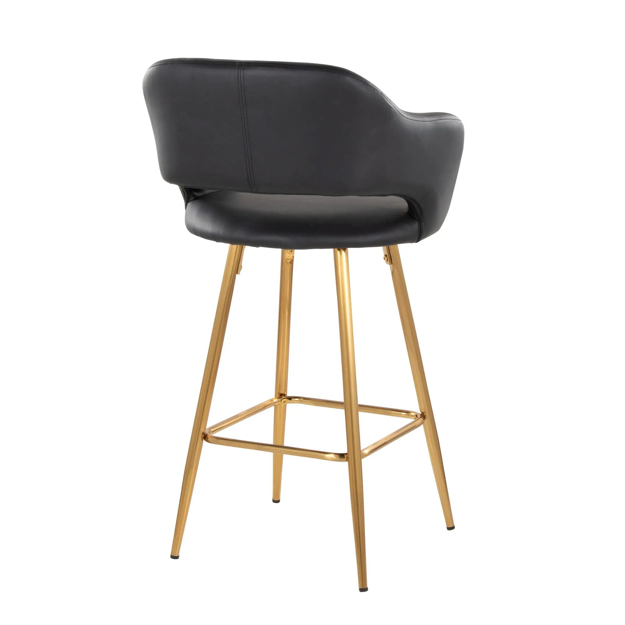 Margarite - Contemporary Fixed Height Counter Stool With Footrest (Set of 2) With Square by HouseOfZazla