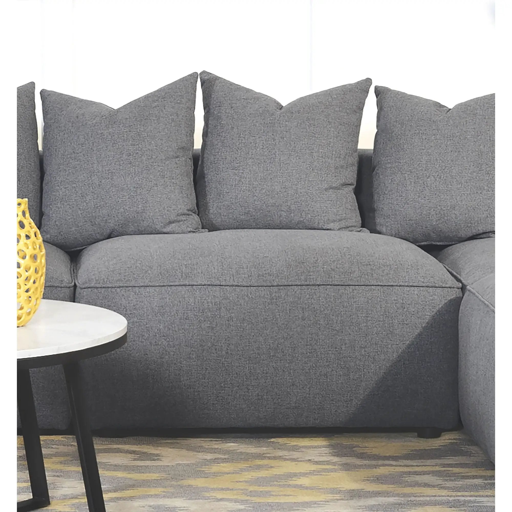 Amherst - Armless Chair With Accent Pillow - Gray by HouseOfZazla