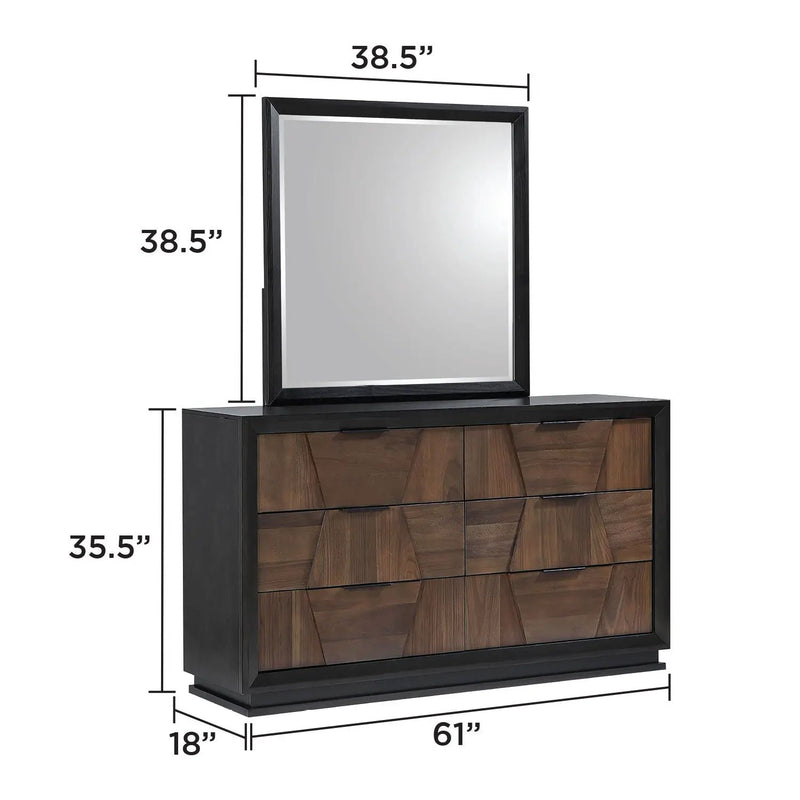 Houston - 6 Drawer Dresser - Walnut by HouseOfZazla