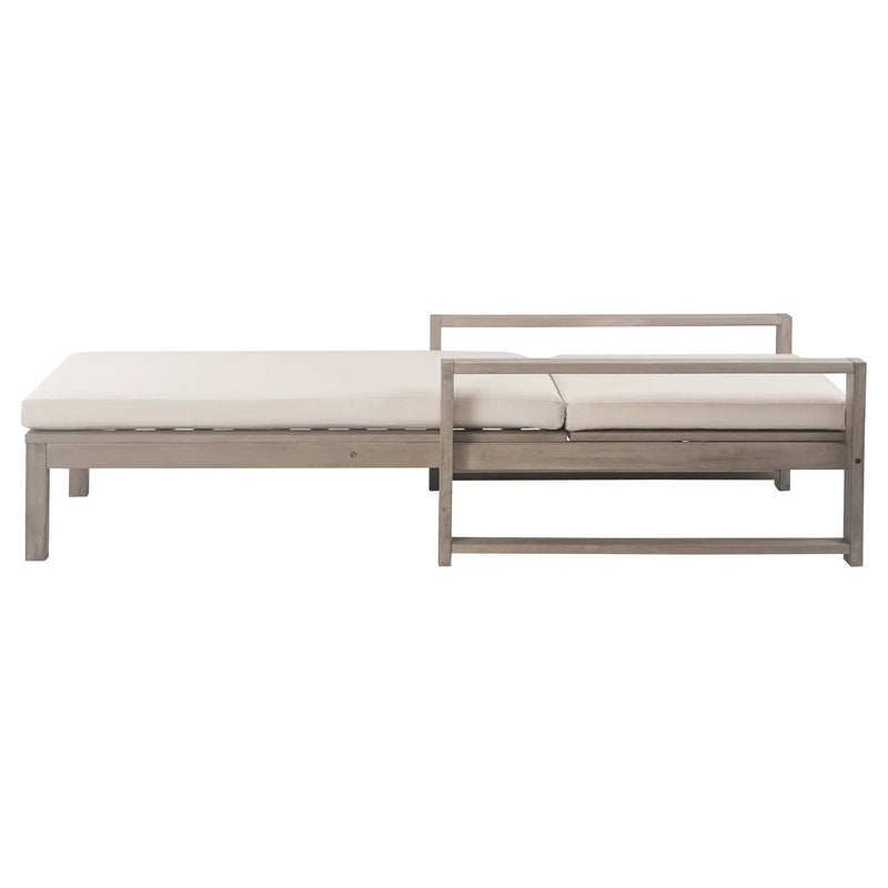 Outdoor Lounge Chairs, 5 Position Chaise Lounge With Adjustable Backrest (Set of 2) - Gray by HouseOfZazla
