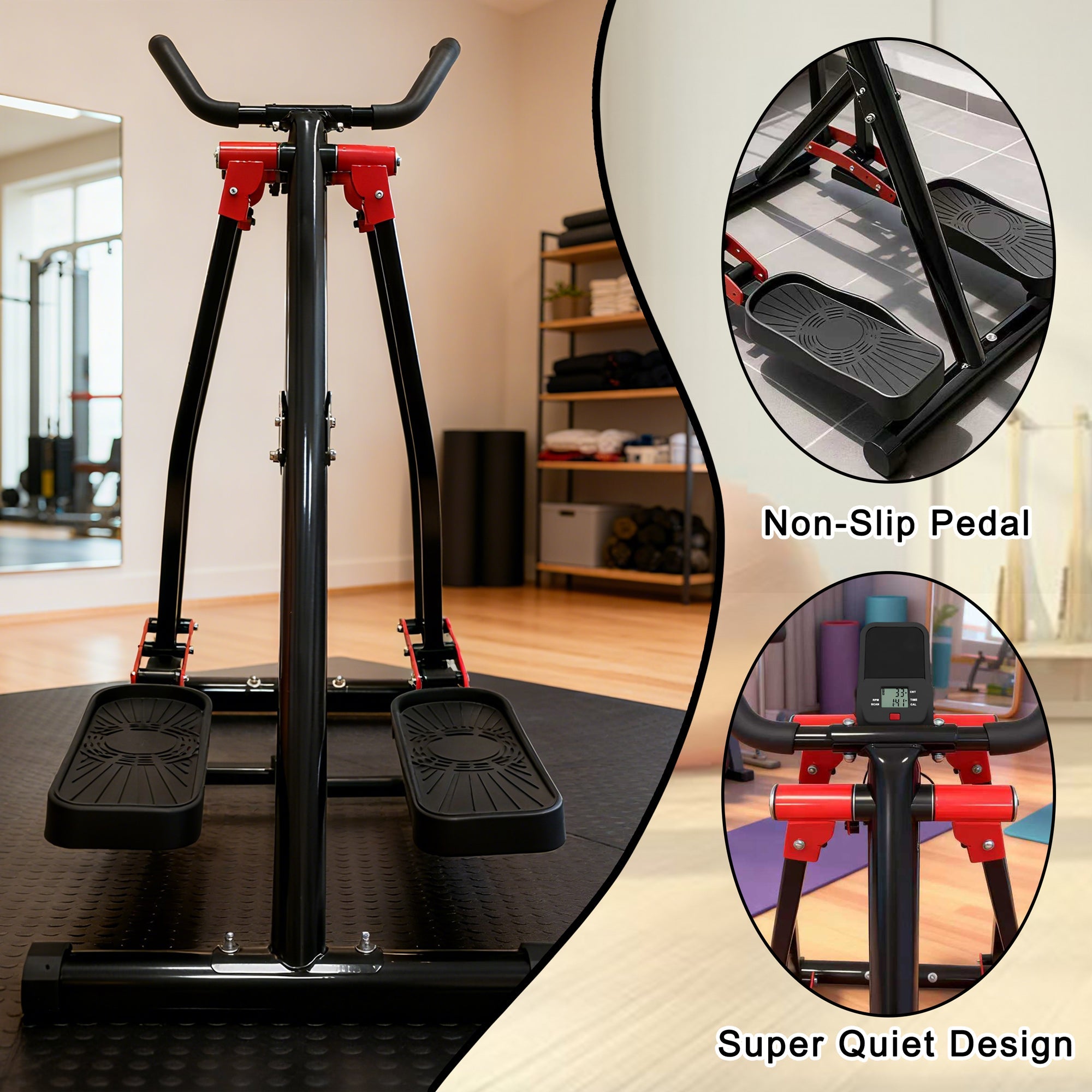 Air Walking Elliptical Machine - Foldable Cardio Cross Trainer by HouseOfZazla