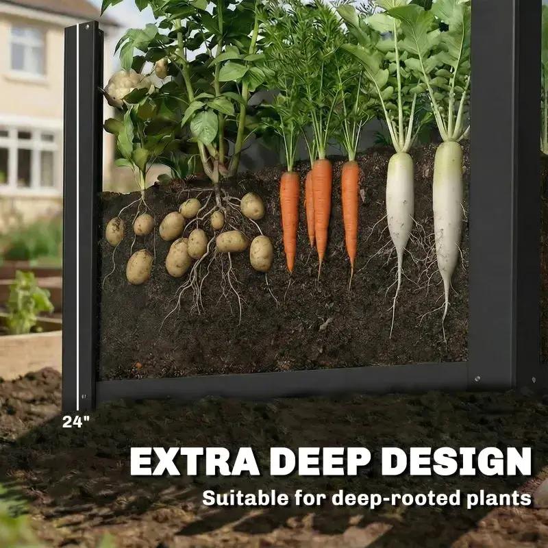 Patio Planter Box, Raised Garden Bed by HouseOfZazla