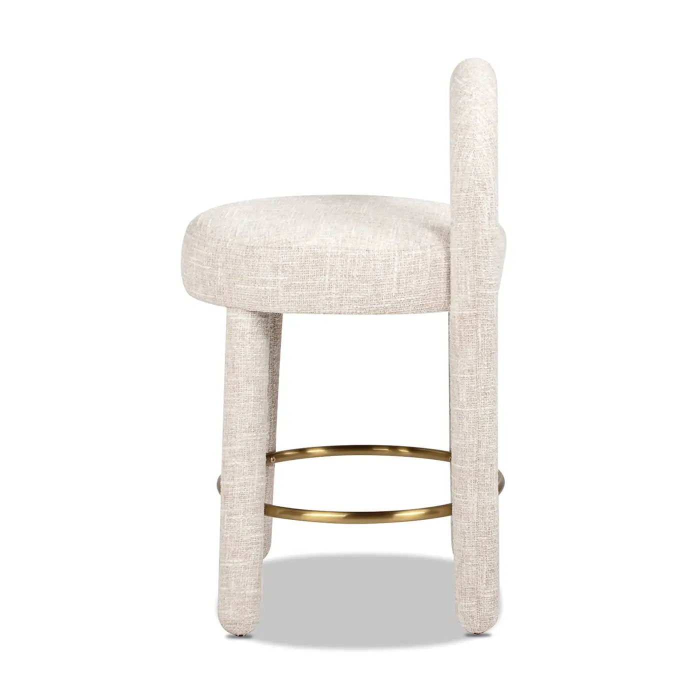 Penny 26.5" Round Arched Upholstered Counter Stool, Set of 2 by HouseOfZazla