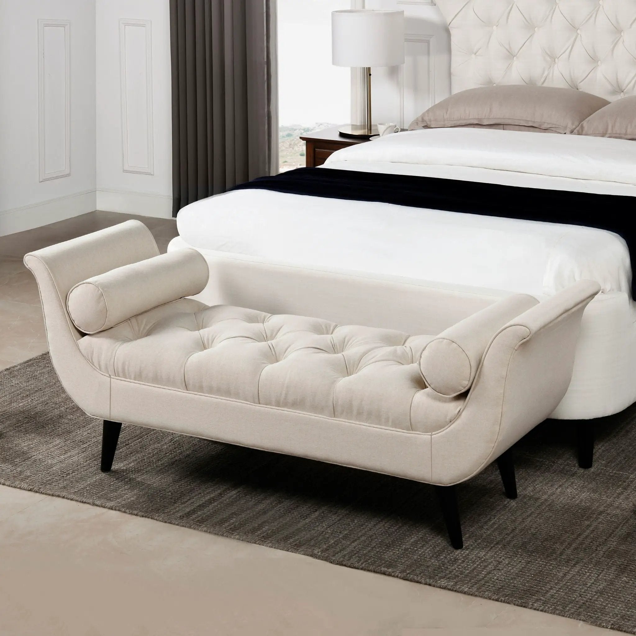 Alma - Tufted Flared Arm Entryway Bench by Unique Piece Furniture