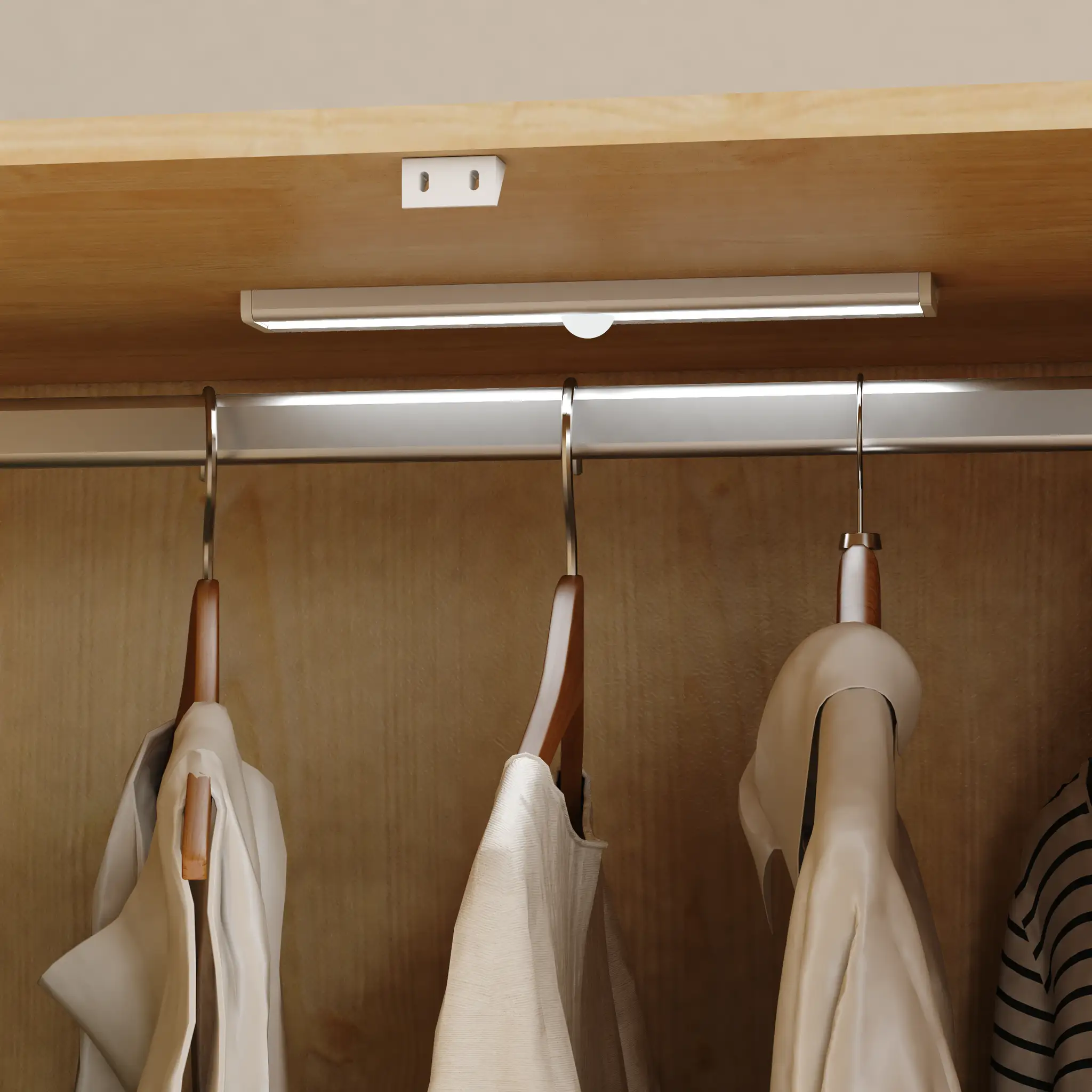 4 Doors Wardrobe Closet with Mirror, LED Lighting & Storage by HouseOfZazla