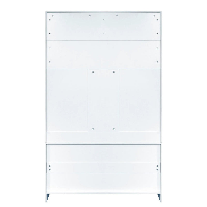 Entryway Bench With Coat Rack, 3 In 1 Design And Adjustable Shelves