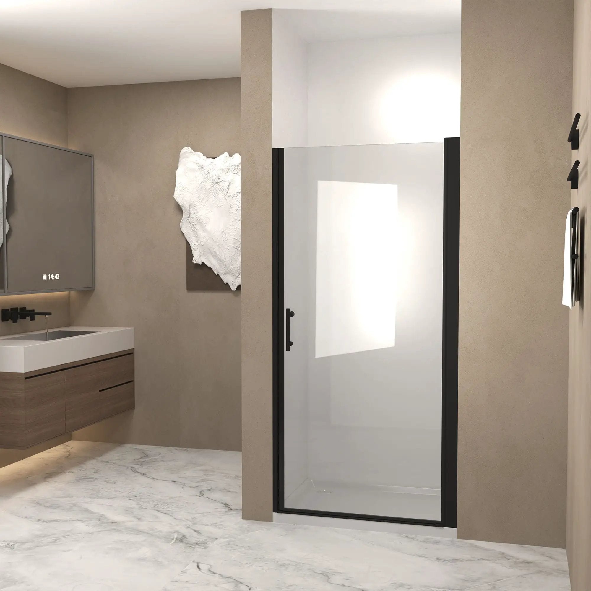 Shower Door With Glass And Explosion Proof Safety Film by HouseOfZazla