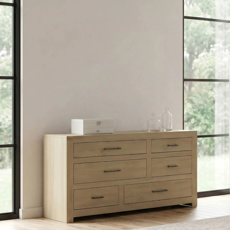 Hendricks 6-drawer Bedroom Dresser Storage Cabinet Light Oak by Unique Piece Furniture