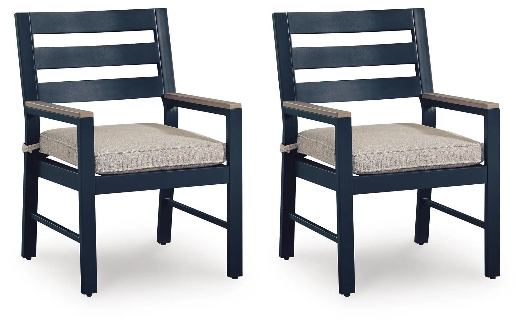 East Beach - Arm Chair With Cushion (Set of 2) - Blue by Unique Piece Furniture