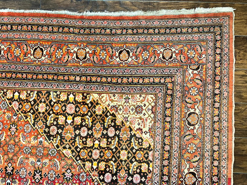 Rare Antique Persian Tabriz Rug 9x12, Red, Handmade, Wool by Jewel Rugs