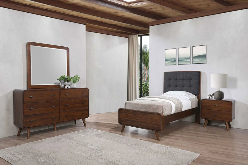 Robyn 4-piece Twin Bedroom Set Dark Walnut by Unique Piece Furniture