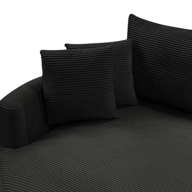 Oversized Double Chaise Lounge Sofa With USB Ports