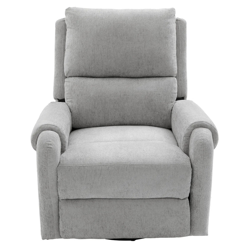 Manual Recliner Massage Chair With Swivel Rocker, 8 Massage Modes, Side Storage Pocket by Unique Piece Furniture