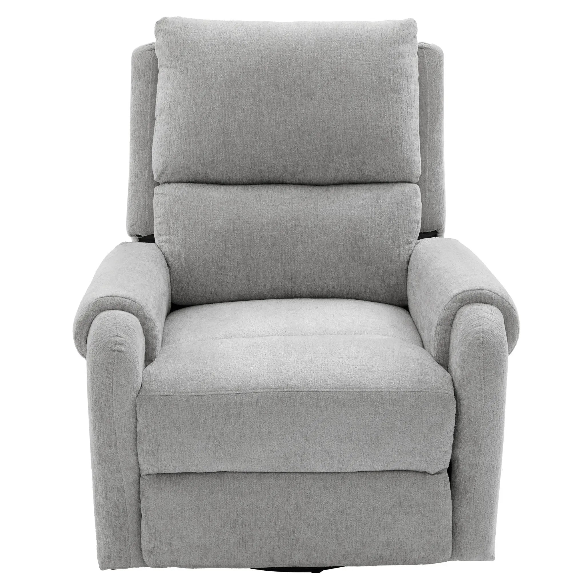 Manual Recliner Massage Chair With Swivel Rocker, 8 Massage Modes, Side Storage Pocket by Unique Piece Furniture