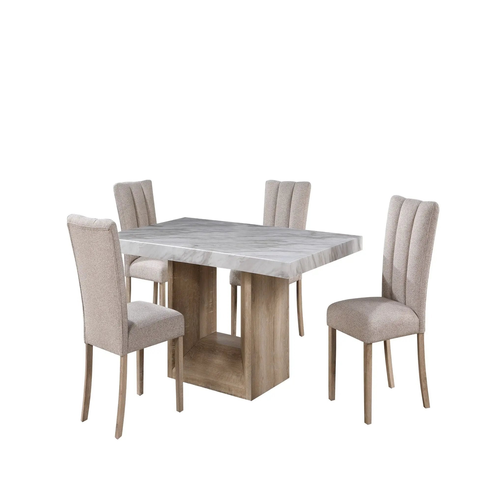 Sheena - 5 Pieces Dining Table Set With Chairs by Unique Piece Furniture