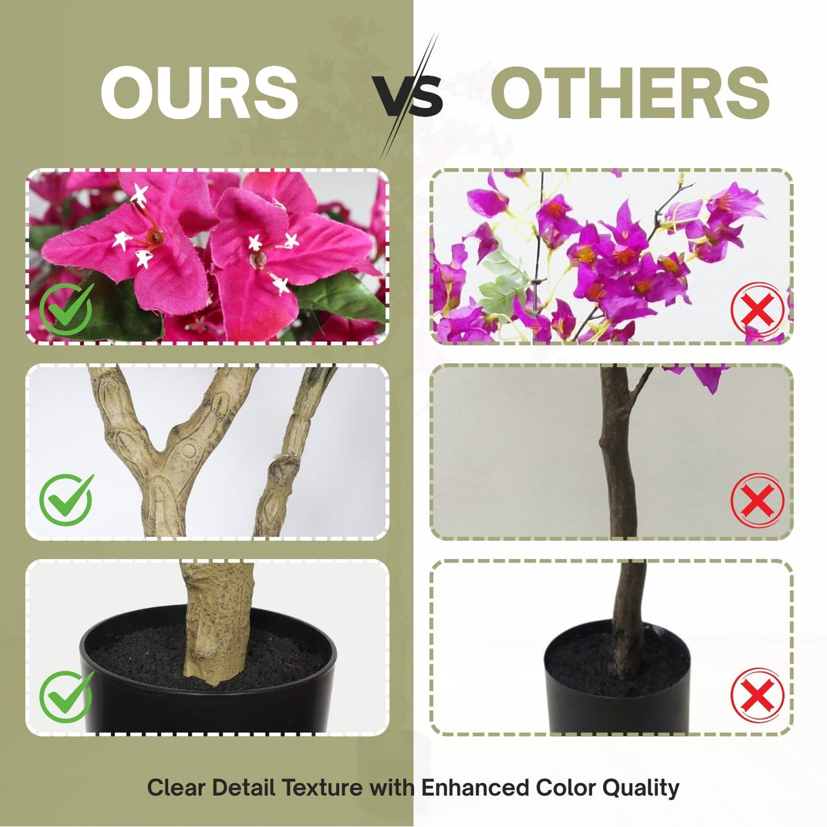 6FT Artificial Bougainvillea Tree with, photo 5 of 8