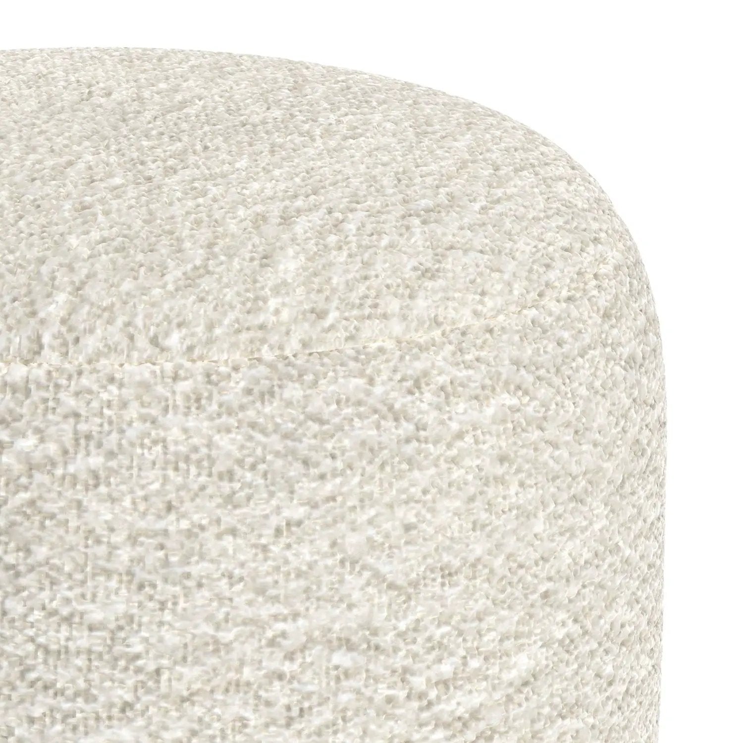 Chantal - Round Pouf - White by HouseOfZazla