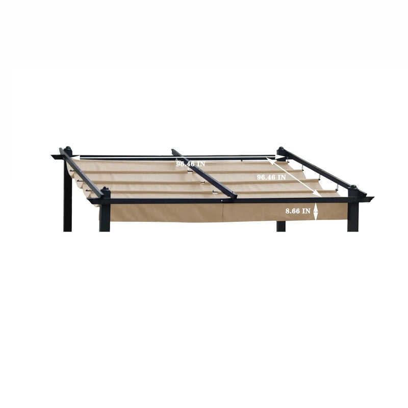 Replacement Canopy Top Cover Fabric For Outdoor Patio Retractable Pergola Sun-Shelter Canopy by HouseOfZazla