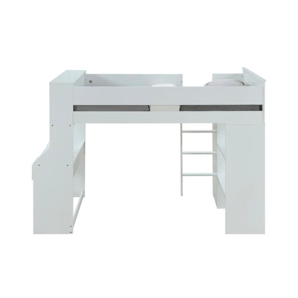 Ragna - Twin Loft Bed With Desk & Wardrobe - White by Unique Piece Furniture