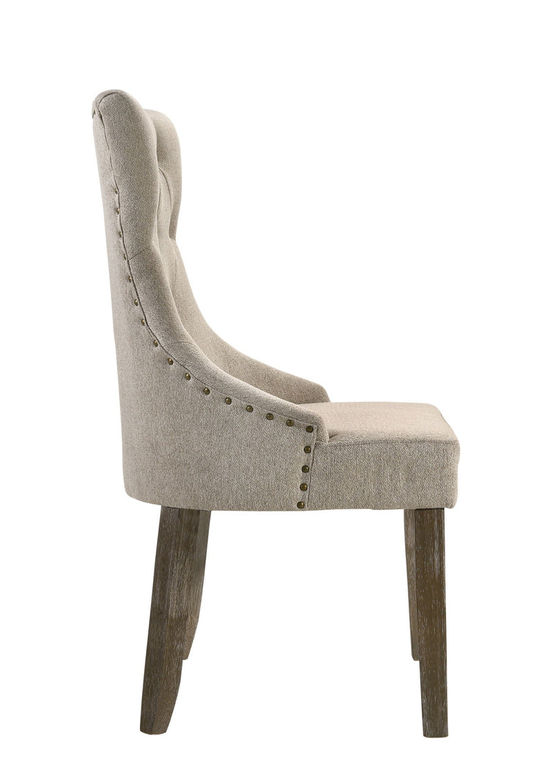 Gabrian - Two Tone Reclaimed Side Chair (Set of 2) - Beige / Gray by HouseOfZazla