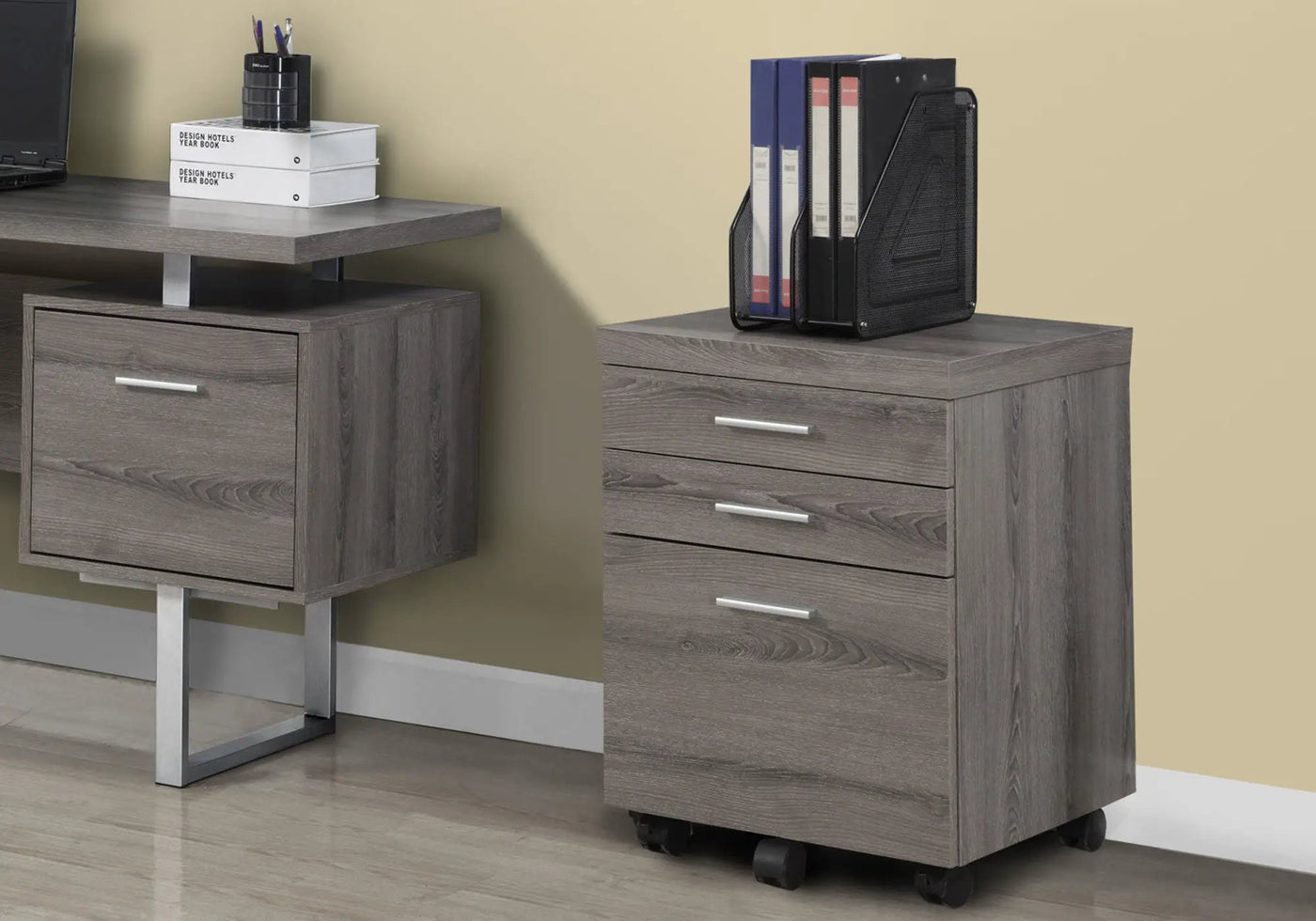 Rolling Mobile File Cabinet with Storage Drawers & Printer Stand by HouseOfZazla