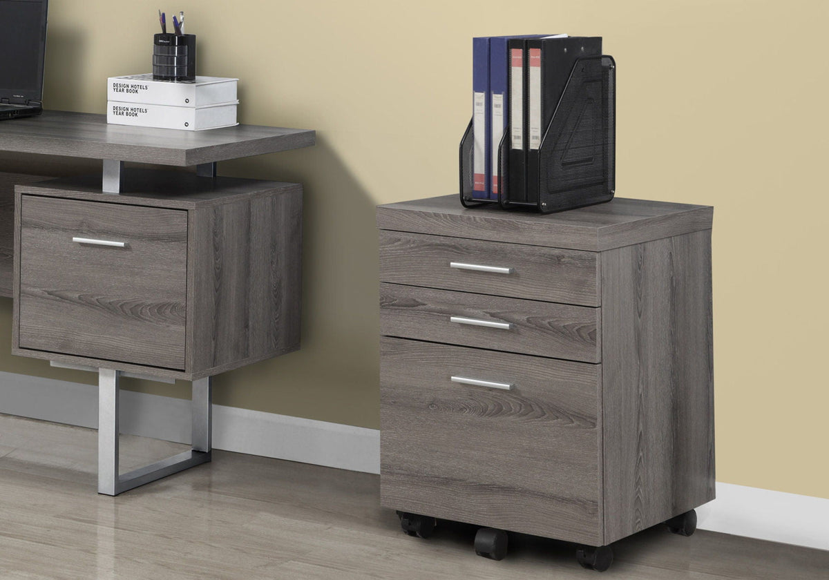 Rolling Mobile File Cabinet with Storage Drawers and Printer Stand - Wood, photo 3 of 12