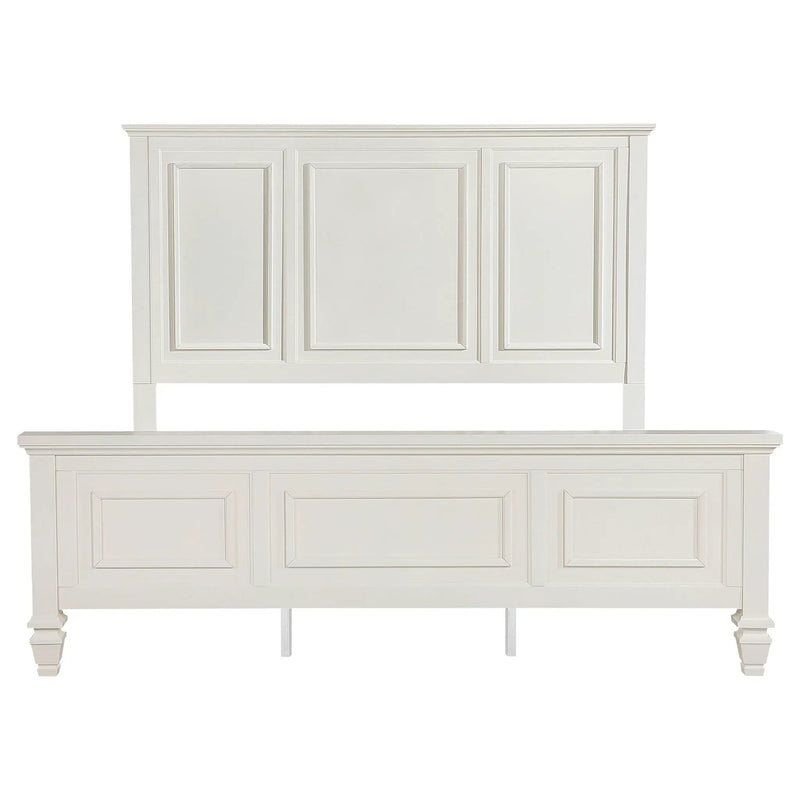 Sandy Beach 63-inch California King Panel Bed Cream White by Unique Piece Furniture