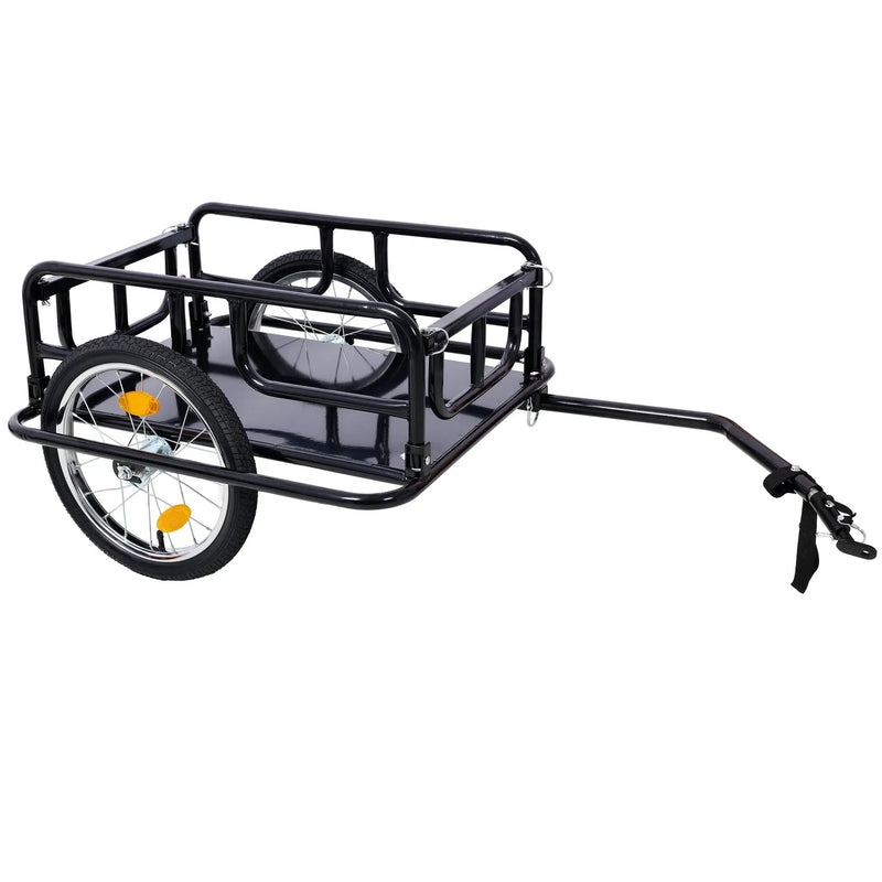 Foldable Bike Cargo Trailer with Universal Bike Hitch by HouseOfZazla