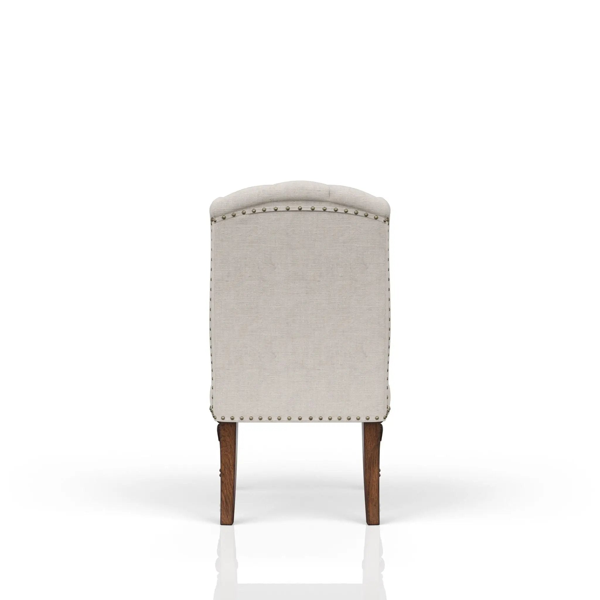 Upholstered Wing Host Chair - Light Gray by Unique Piece Furniture