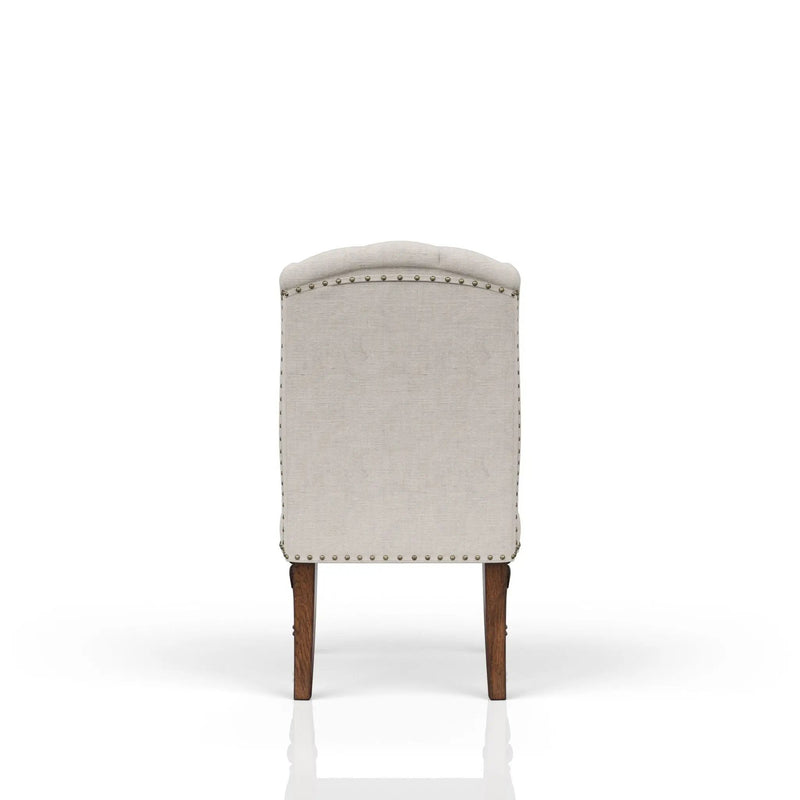 Upholstered Wing Host Chair - Light Gray by Unique Piece Furniture