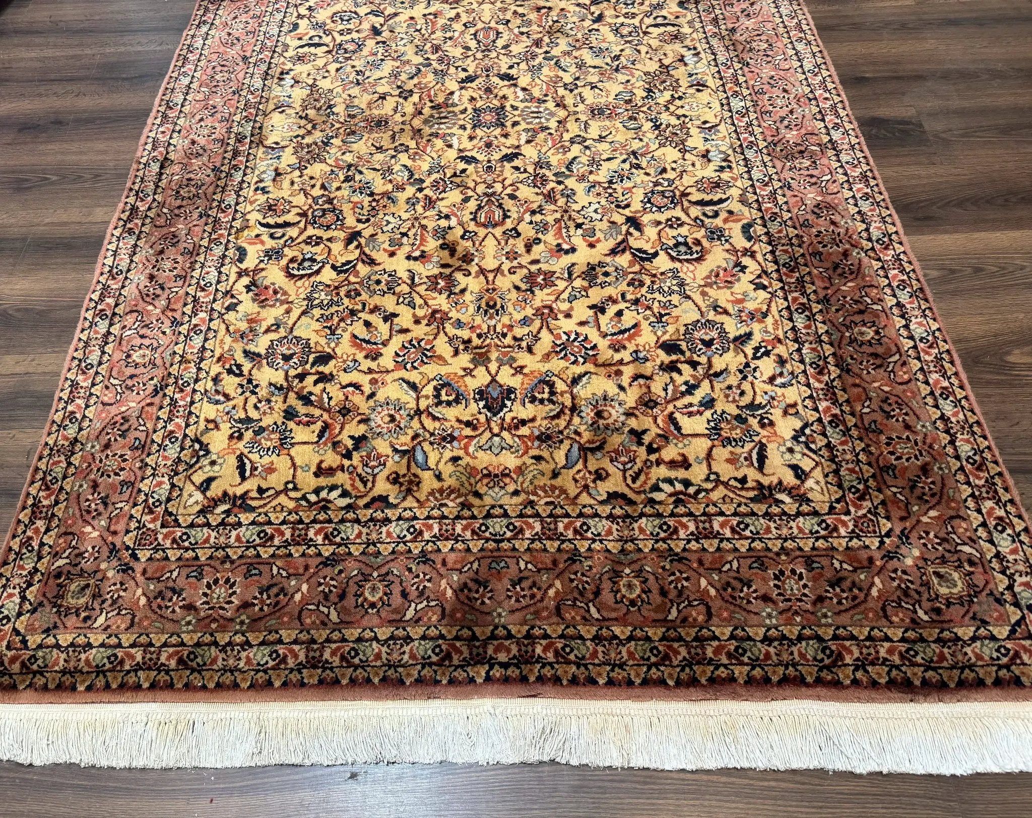Indo Persian Rug 5x8, Light Tan/Camel, Allover Design by Jewel Rugs